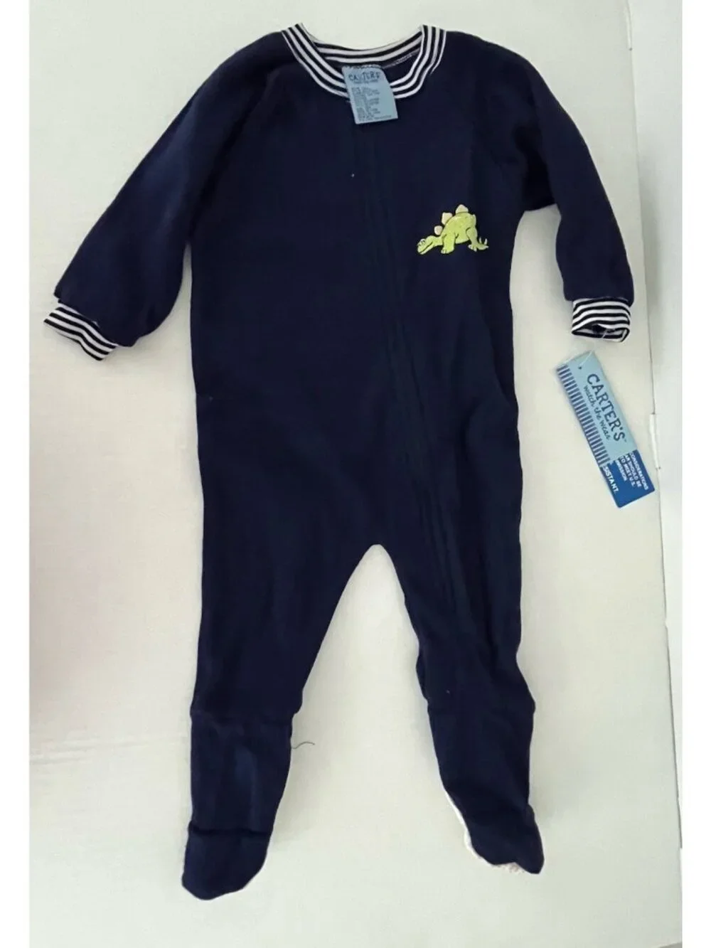 Carter's Boy's 12 months Fleece Blanket Sleeper Footed Lot of 2 NWT FLAW